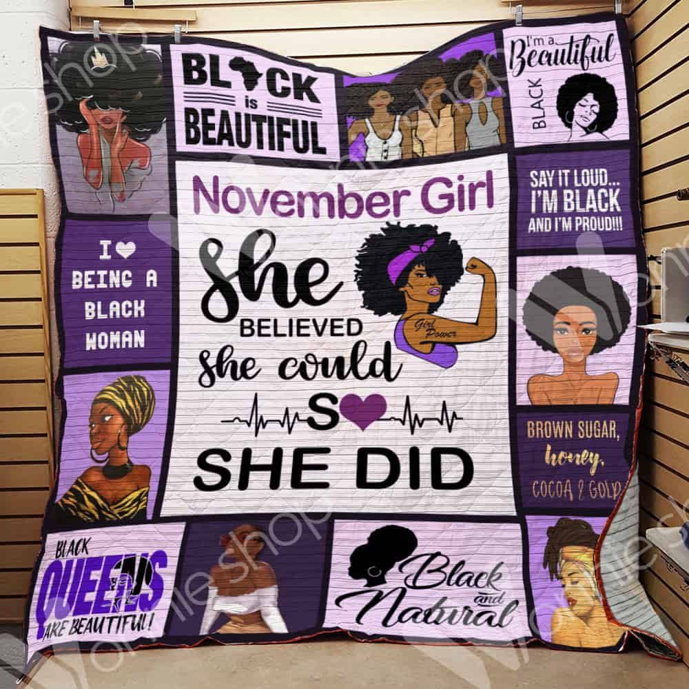 November Black Women Quilt Blanket DHC0602839TD