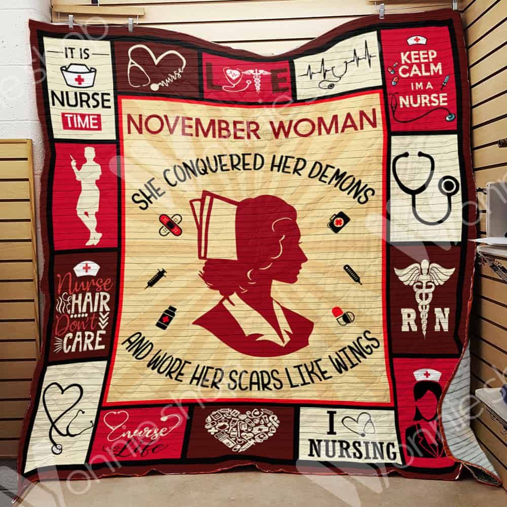 November Nurse CL15100255MDQ Quilt Blanket