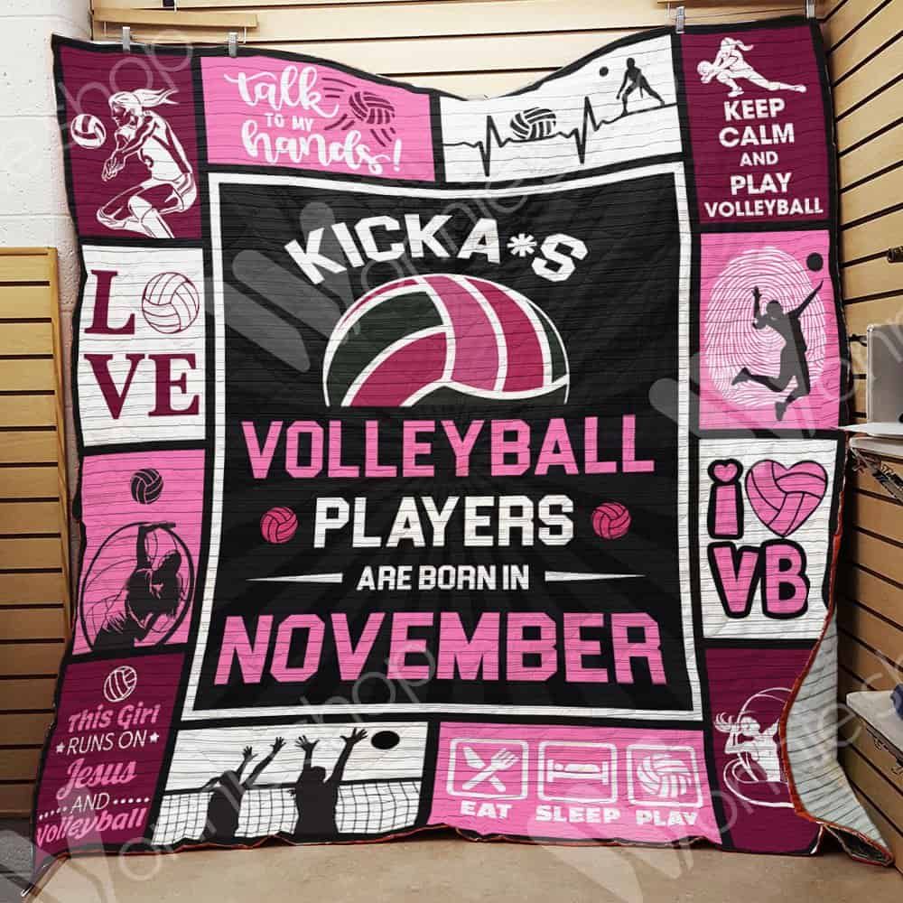 November Volleyball CL15100256MDQ Quilt Blanket