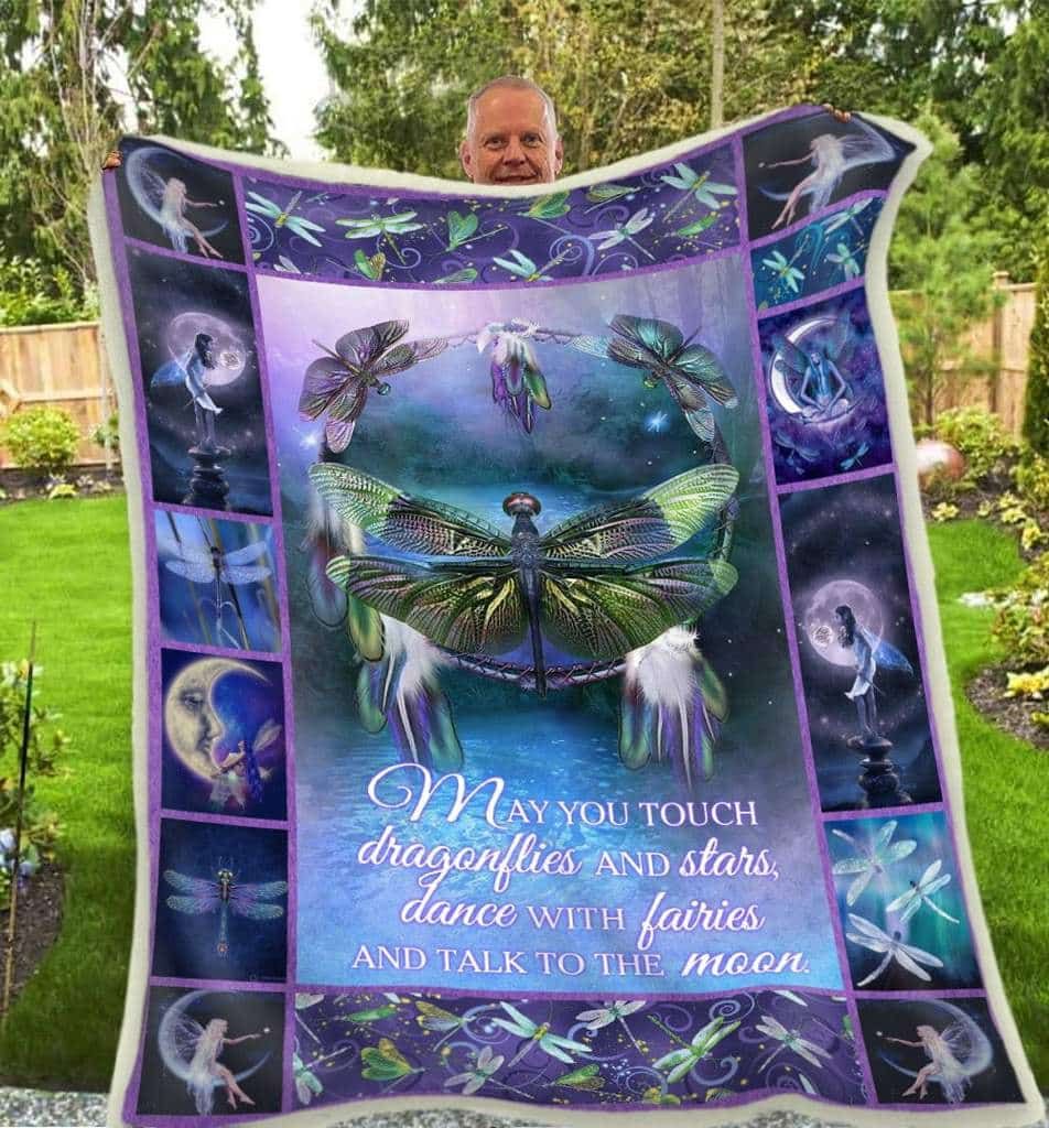 Ntr0208 Dragonfly Dragonfly Stars Fairies And Moon Quilt Christmas Gift Dhc16122857Dd