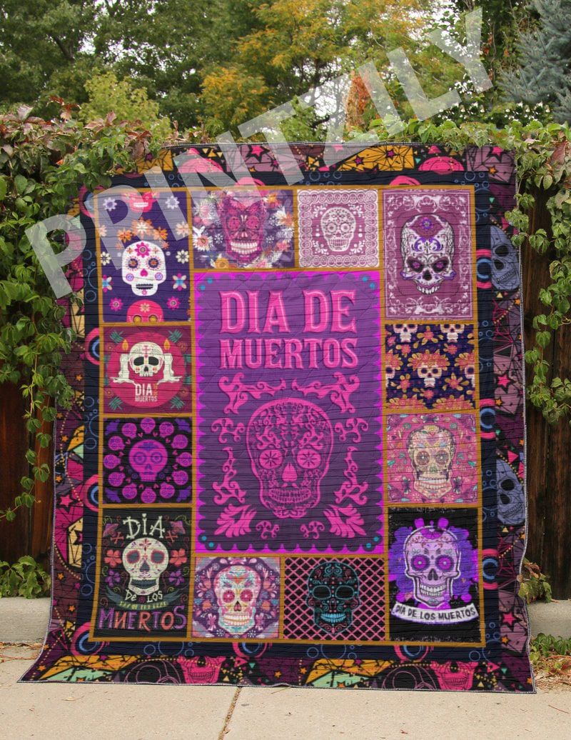 Ntr0908 Sugar Skull Dancing In The Dark Quilt Chrismas Gift Dhc16122764Dd