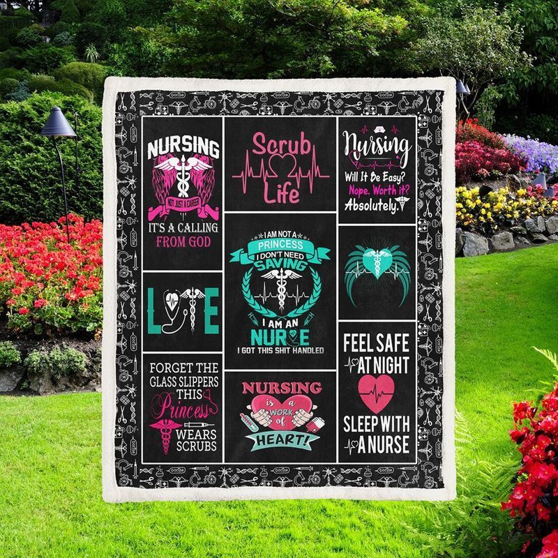 Nurse 8 Sherpa Fleece Blanket