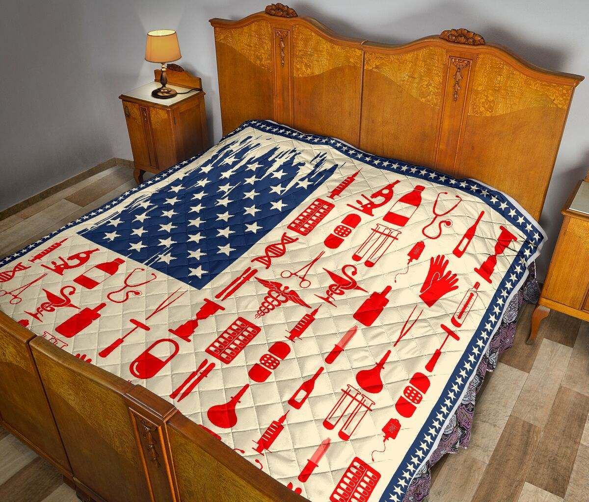 NURSE AMERICAN FLAG QUILT DHC281111636DD