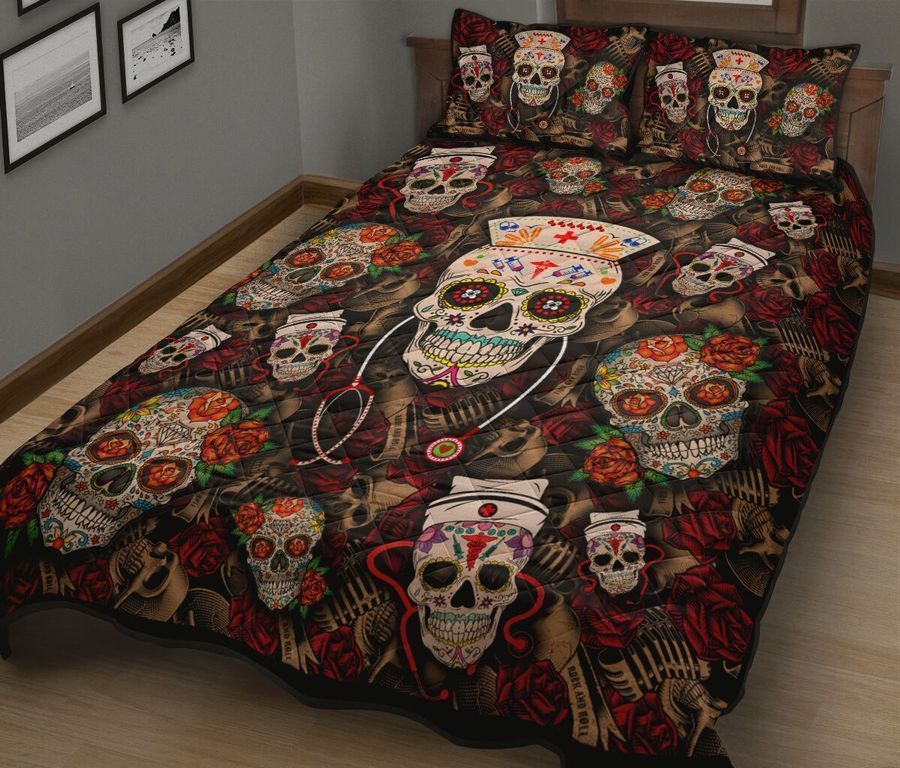 Nurse And Skull Bedding Set