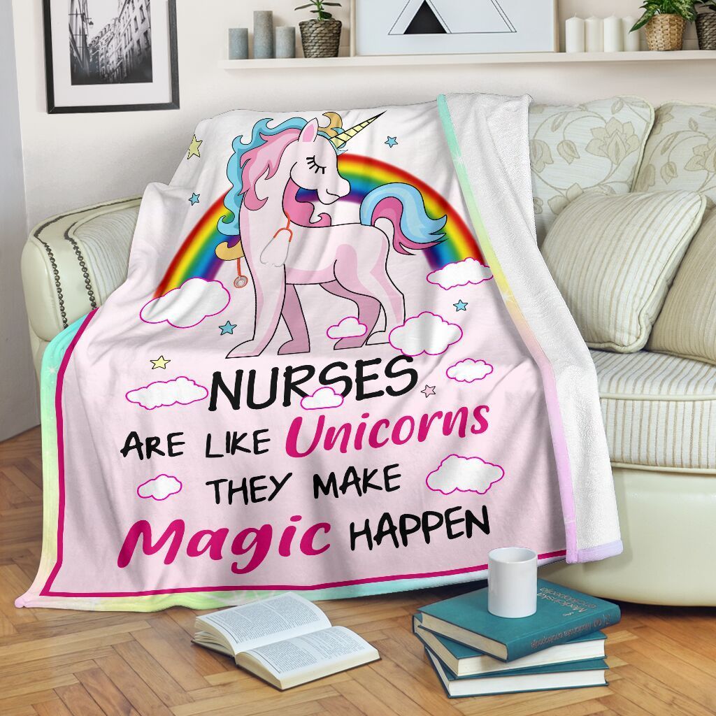 Nurse Are Like Unicorn Sherpa Fleece Blanket