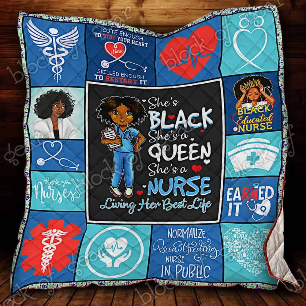 Nurse Black Women CL19100629MDQ Quilt Blanket