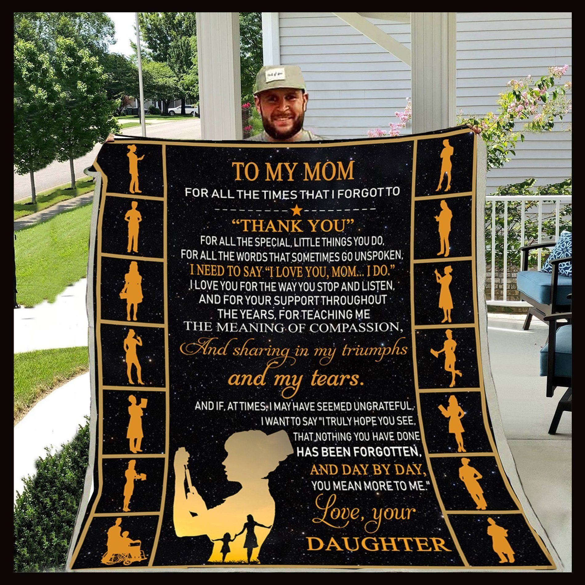 Nurse Blanket Daughter To Mom Sherpa Fleece Blanket
