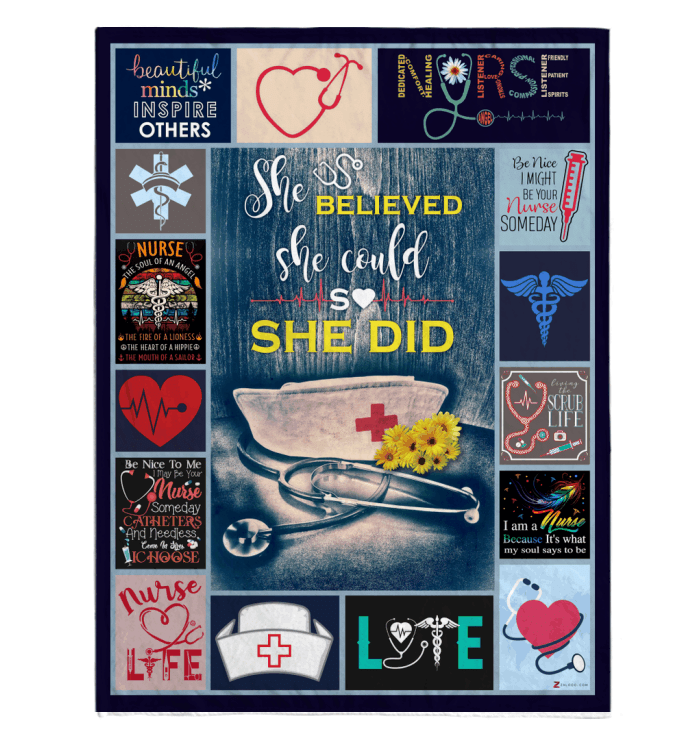 Nurse Blanket She Believed She Could Gift For Nurse