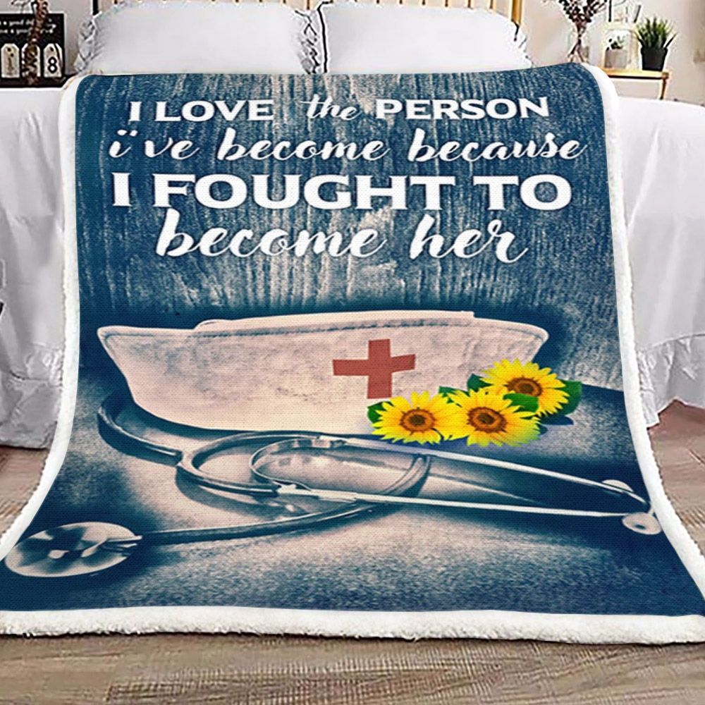 Nurse Sherpa Fleece Blanket