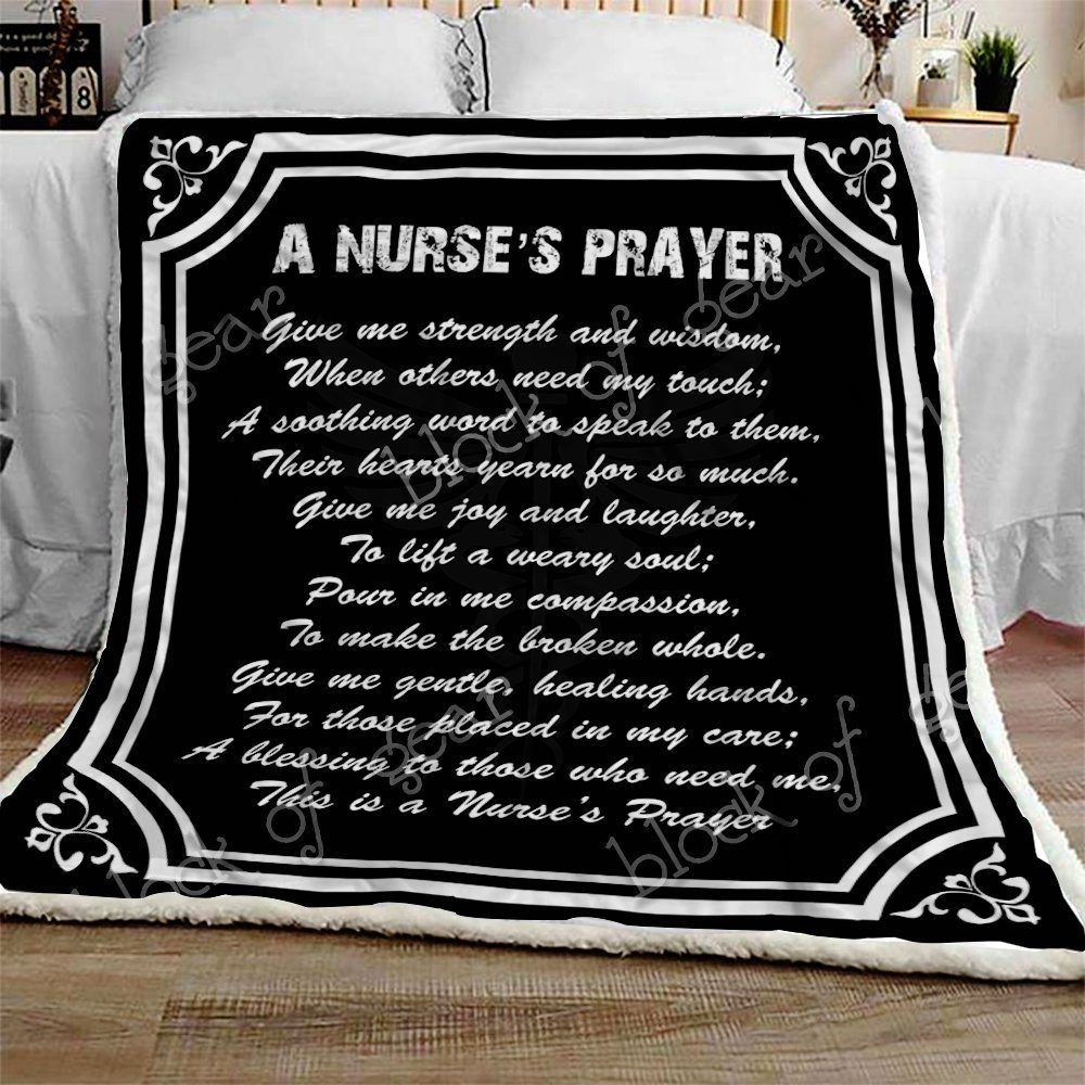 Nurse Sherpa Fleece Blanket