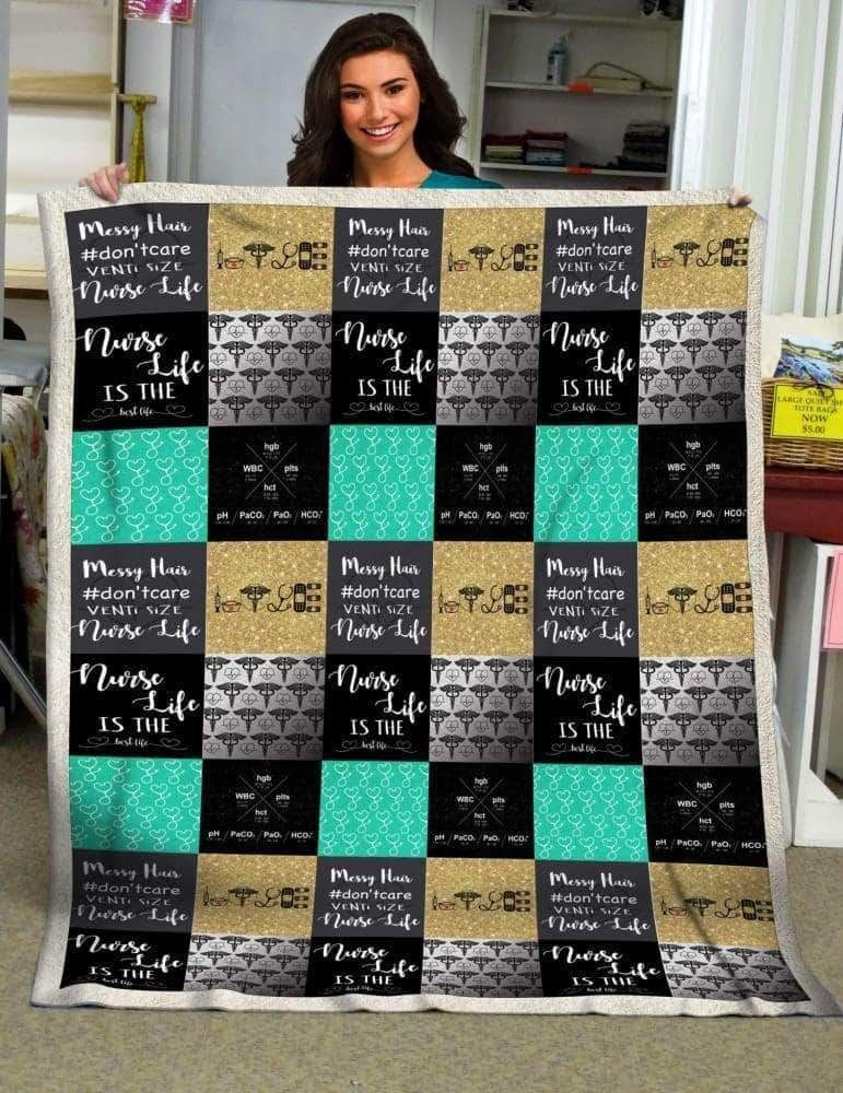 Nurse Sherpa Fleece Blanket