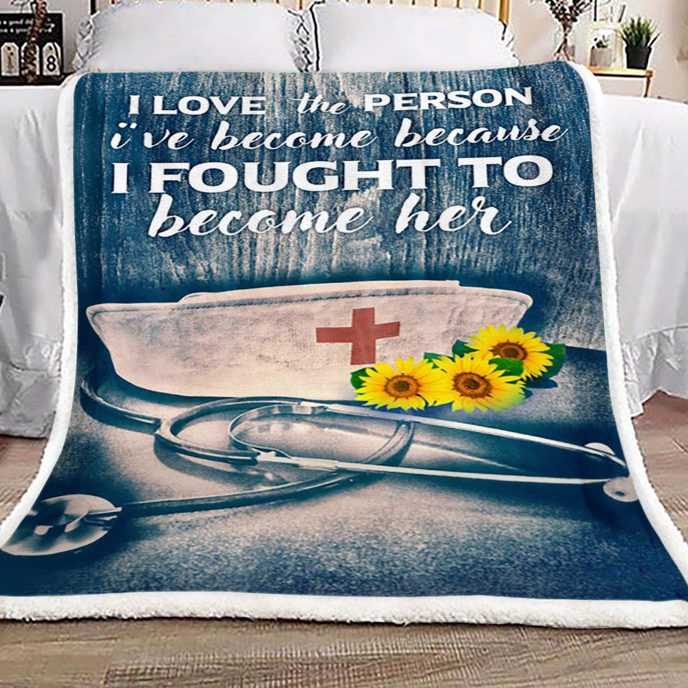 Nurse Sherpa Fleece Blanket