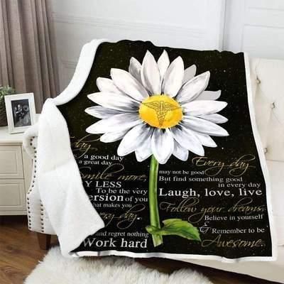 Nurse Sherpa Fleece Blanket