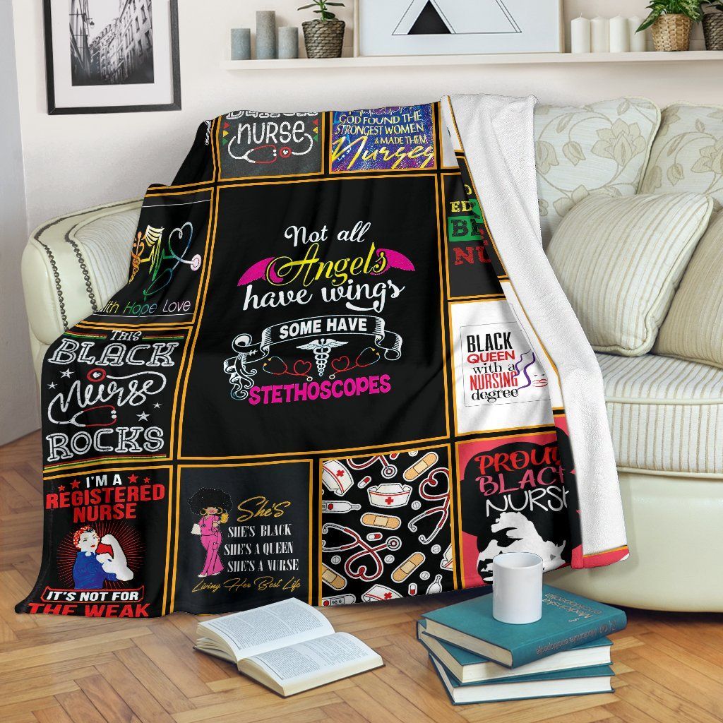 Nurse Sherpa Fleece Blanket