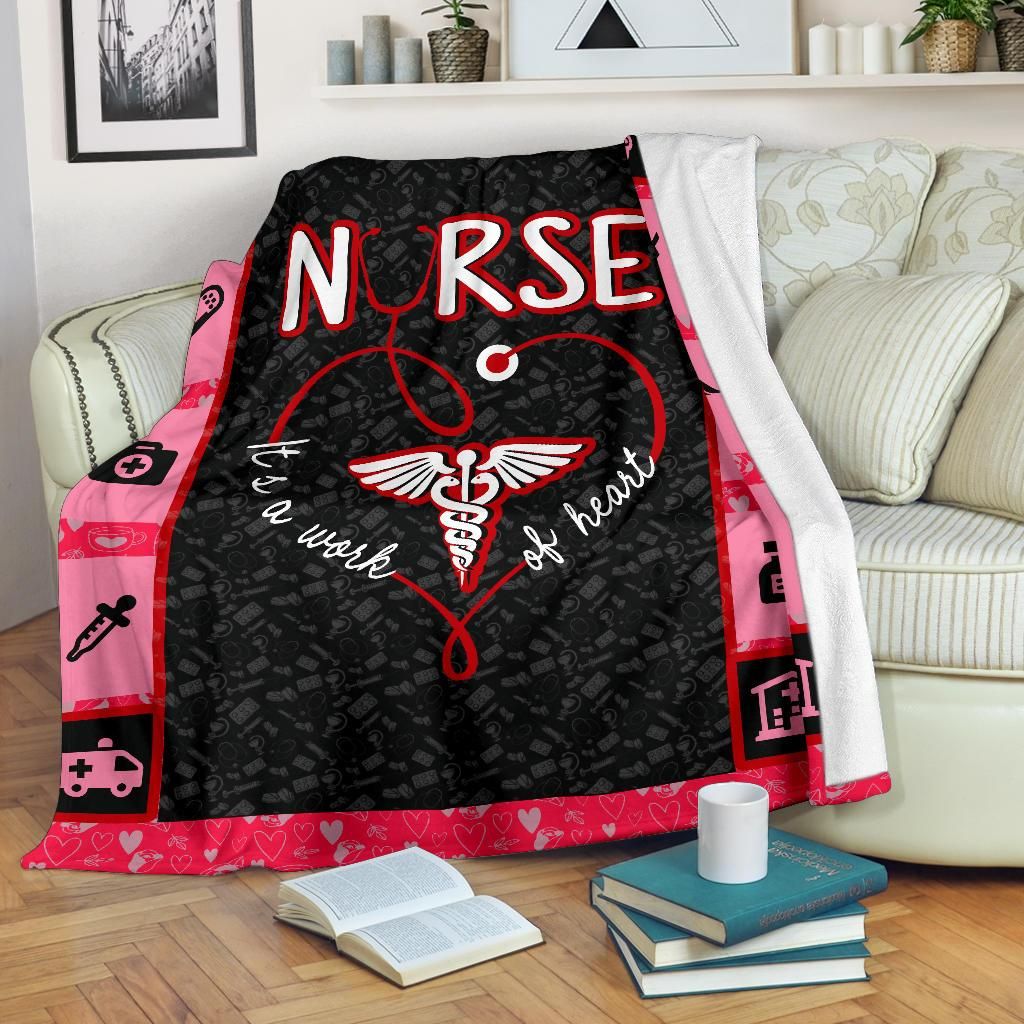 Nurse Sherpa Fleece Blanket