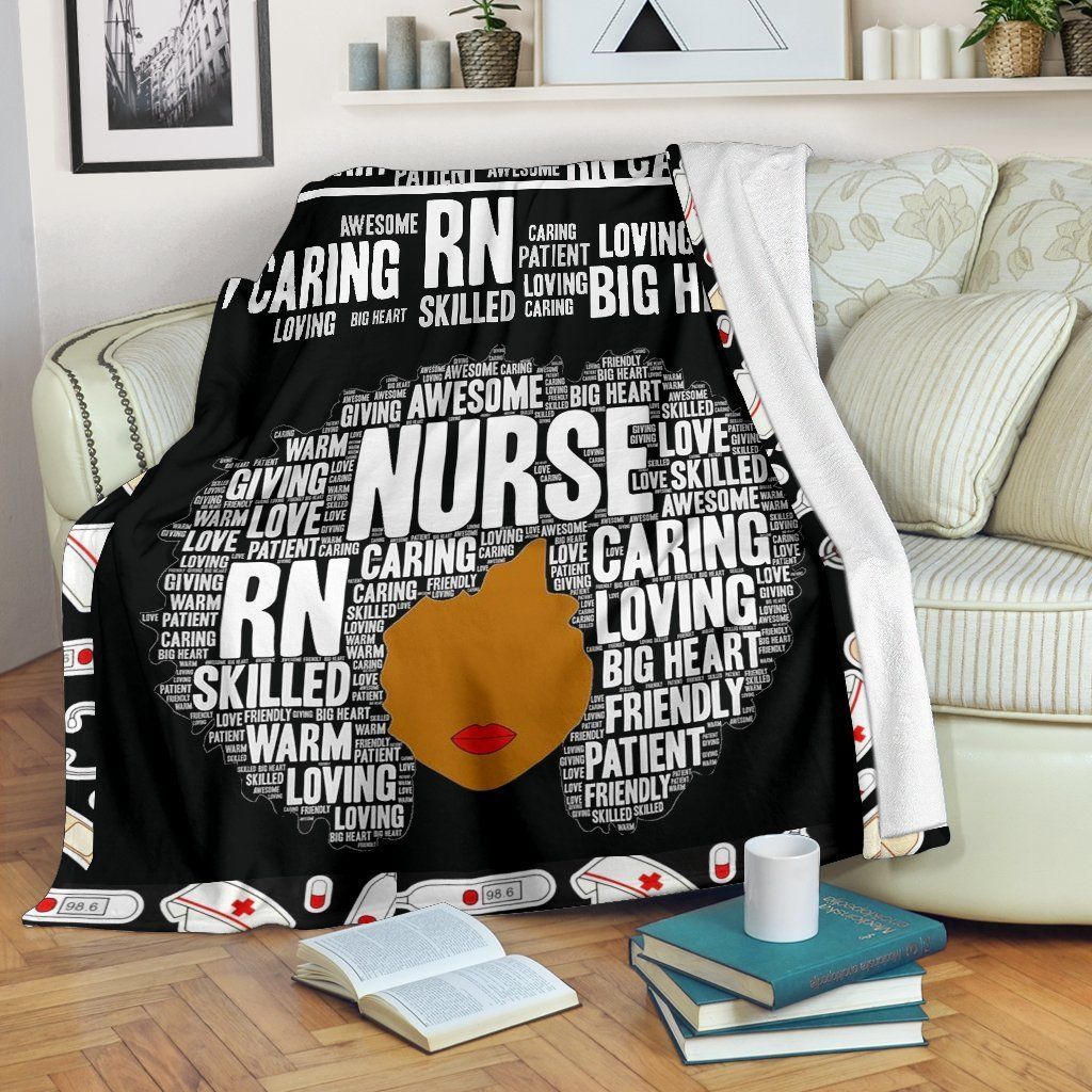 Nurse Sherpa Fleece Blanket