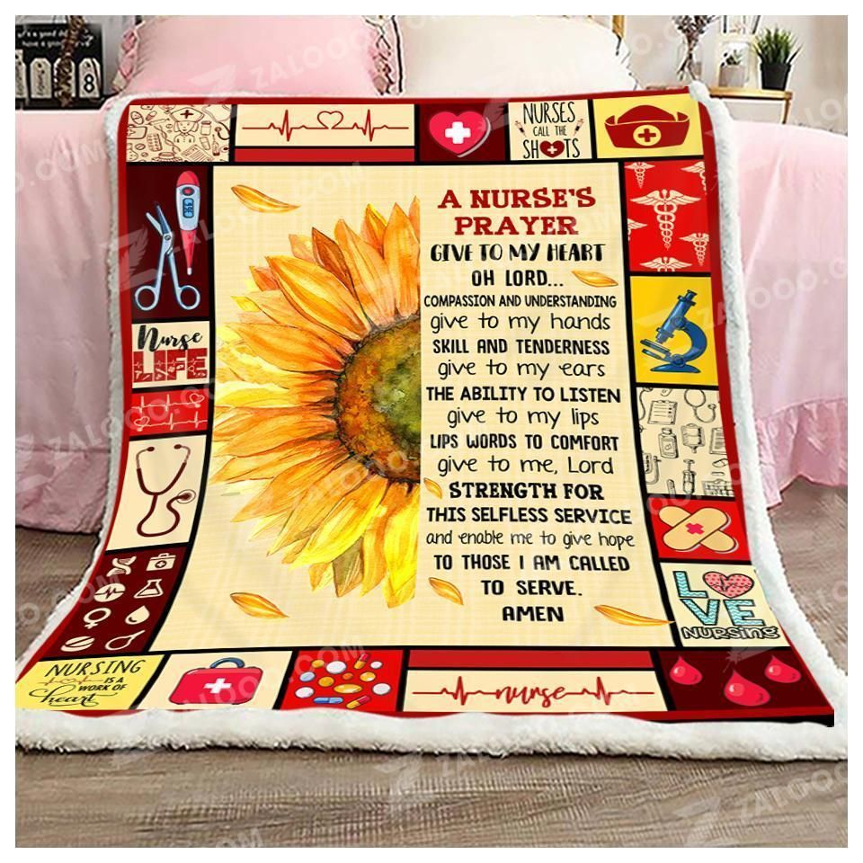 Nurse Sherpa Fleece Blanket