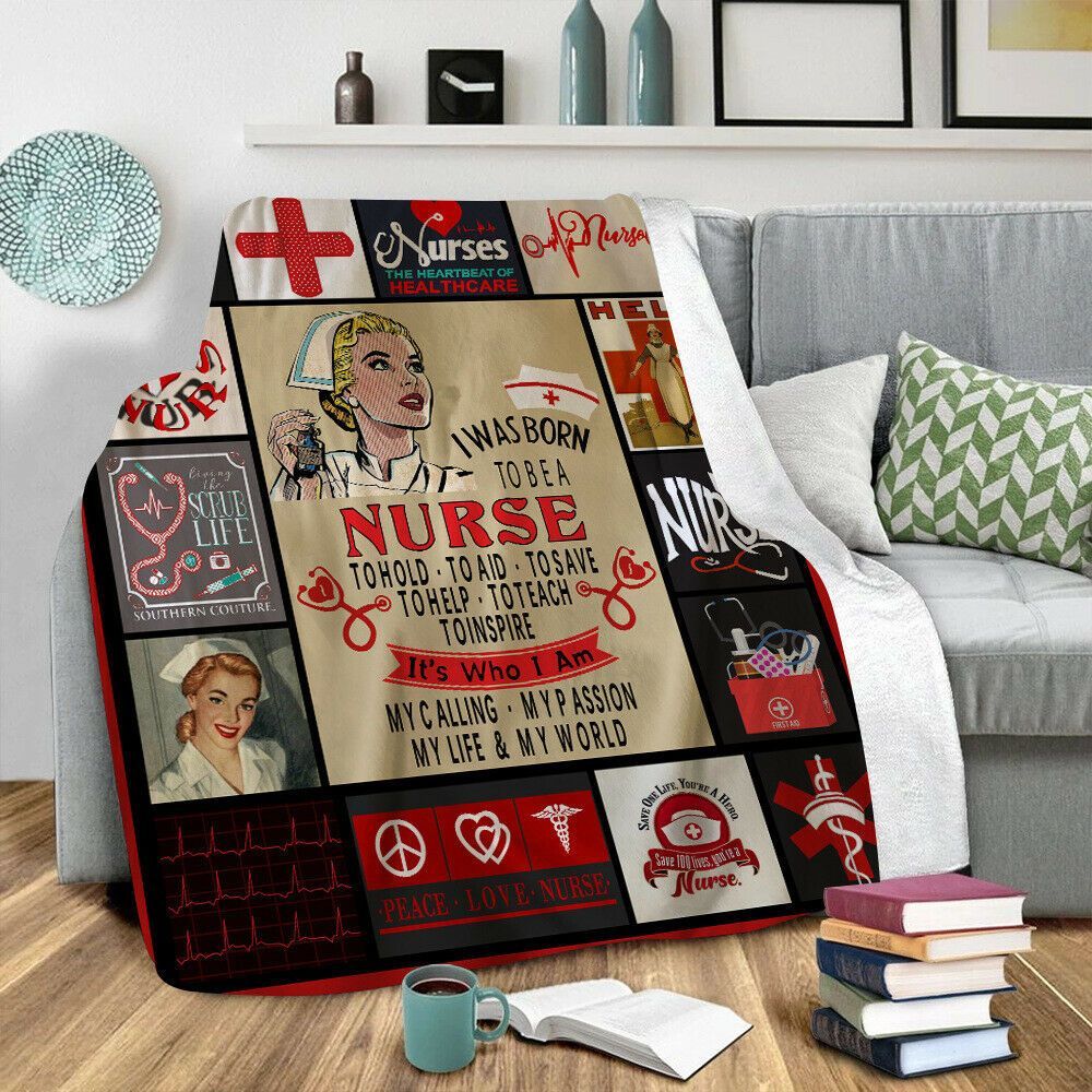 Nurse Sherpa Fleece Blanket