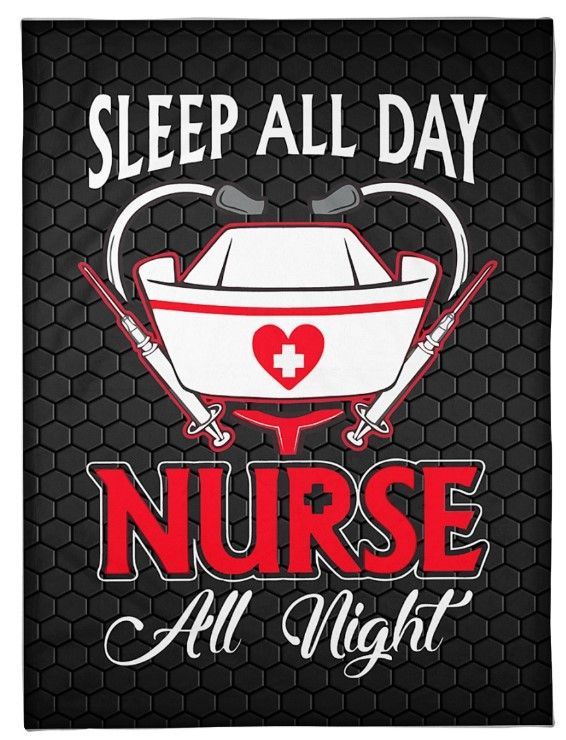 Nurse Sherpa Fleece Blanket