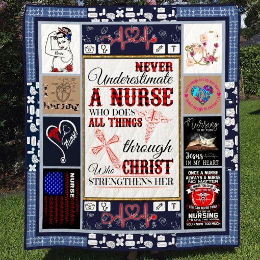 Nurse Sherpa Fleece Blanket