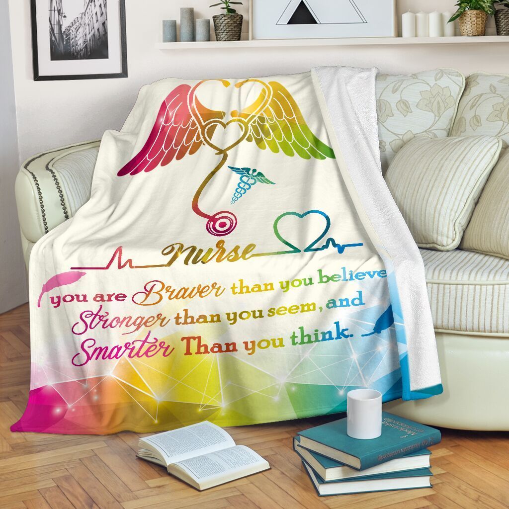Nurse Sherpa Fleece Blanket