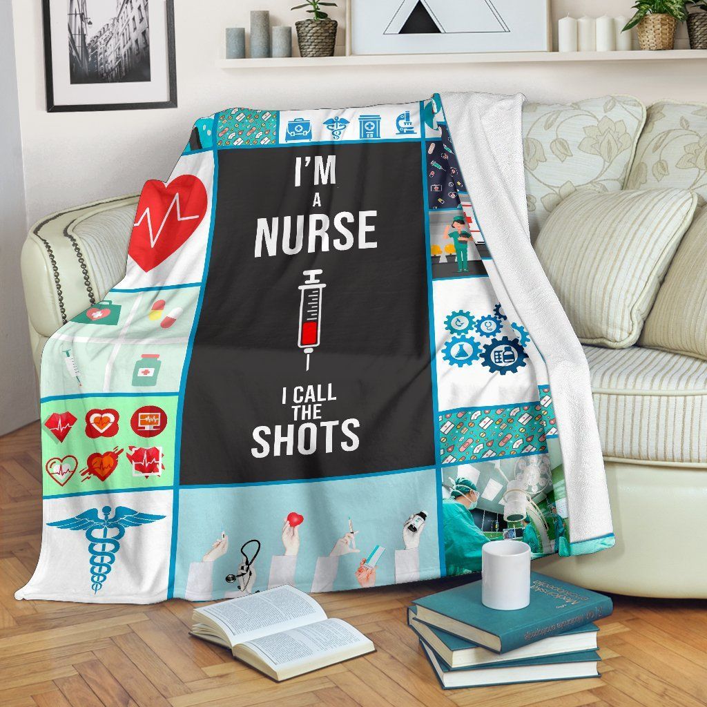 Nurse Sherpa Fleece Blanket