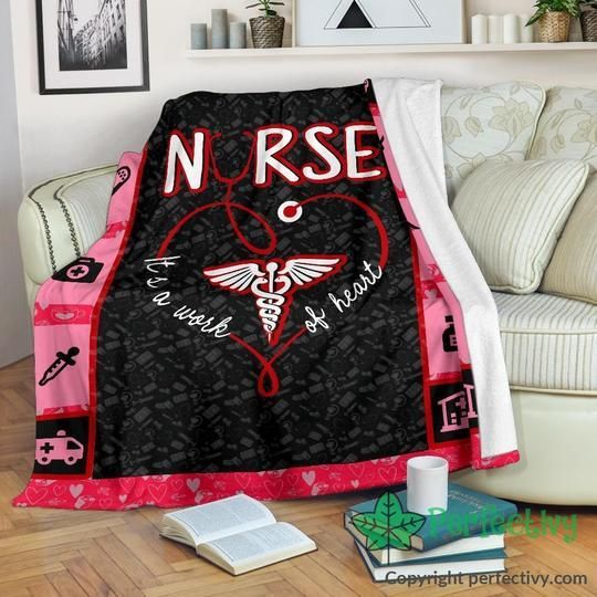 Nurse Sherpa Fleece Blanket