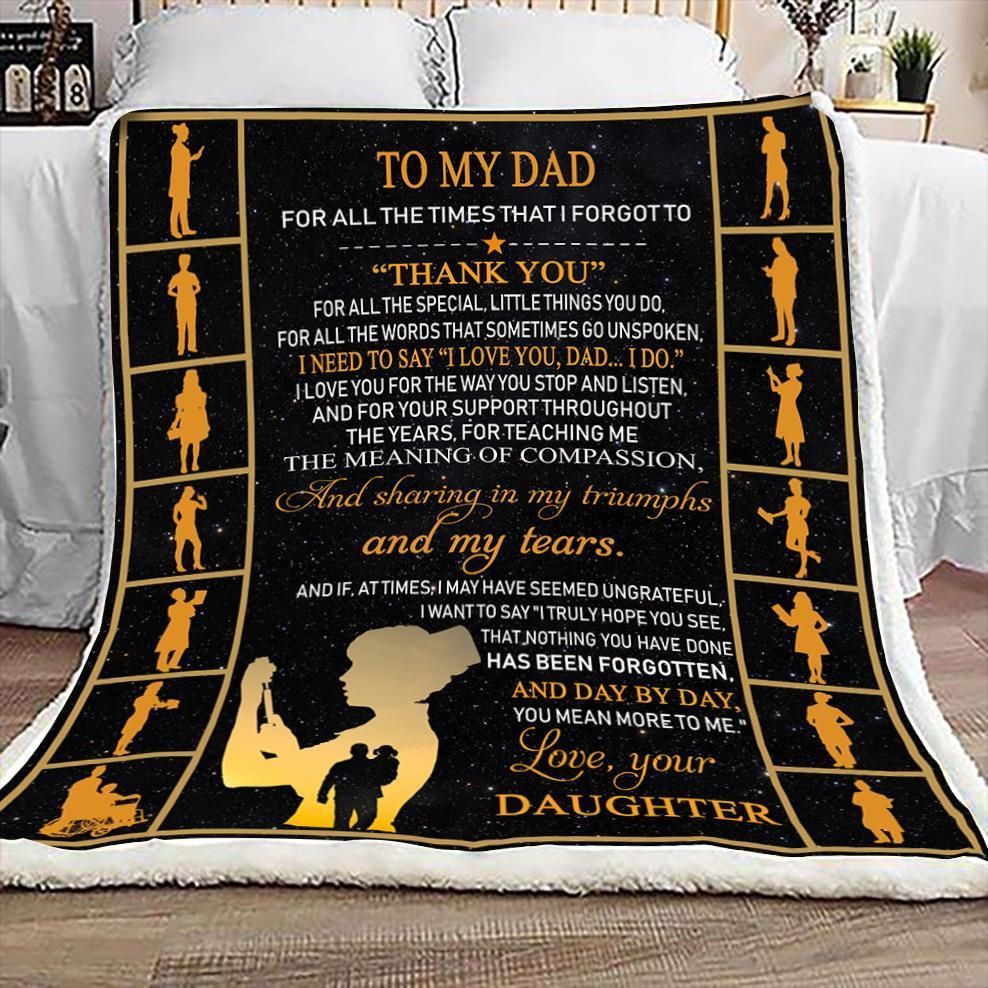 Nurse Daughter To Dad Sherpa Fleece Blanket
