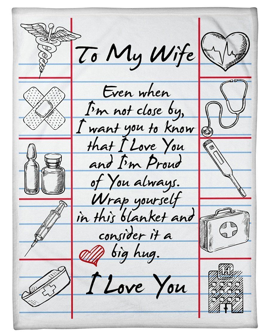 Nurse Husband To Wife I Love You Fleece Blanket Fleece Blanket