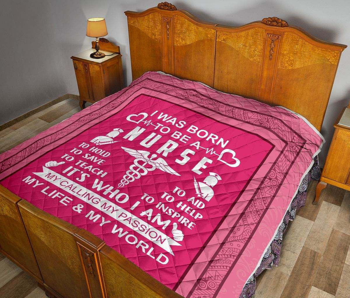 NURSE I WAS BORN TO BE A NURSE PREMIUM QUILT DHC281110793DD