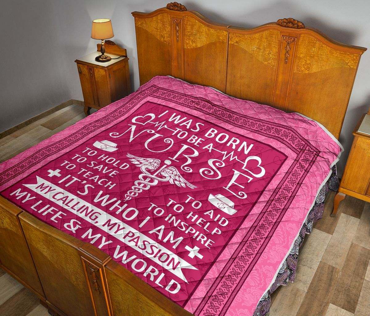 Nurse – I WAS BORN TO BE A NURSE Premium Quilt DHC281111601DD