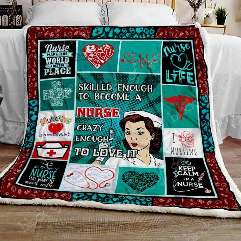 Nurse Life Sherpa Fleece Blanket