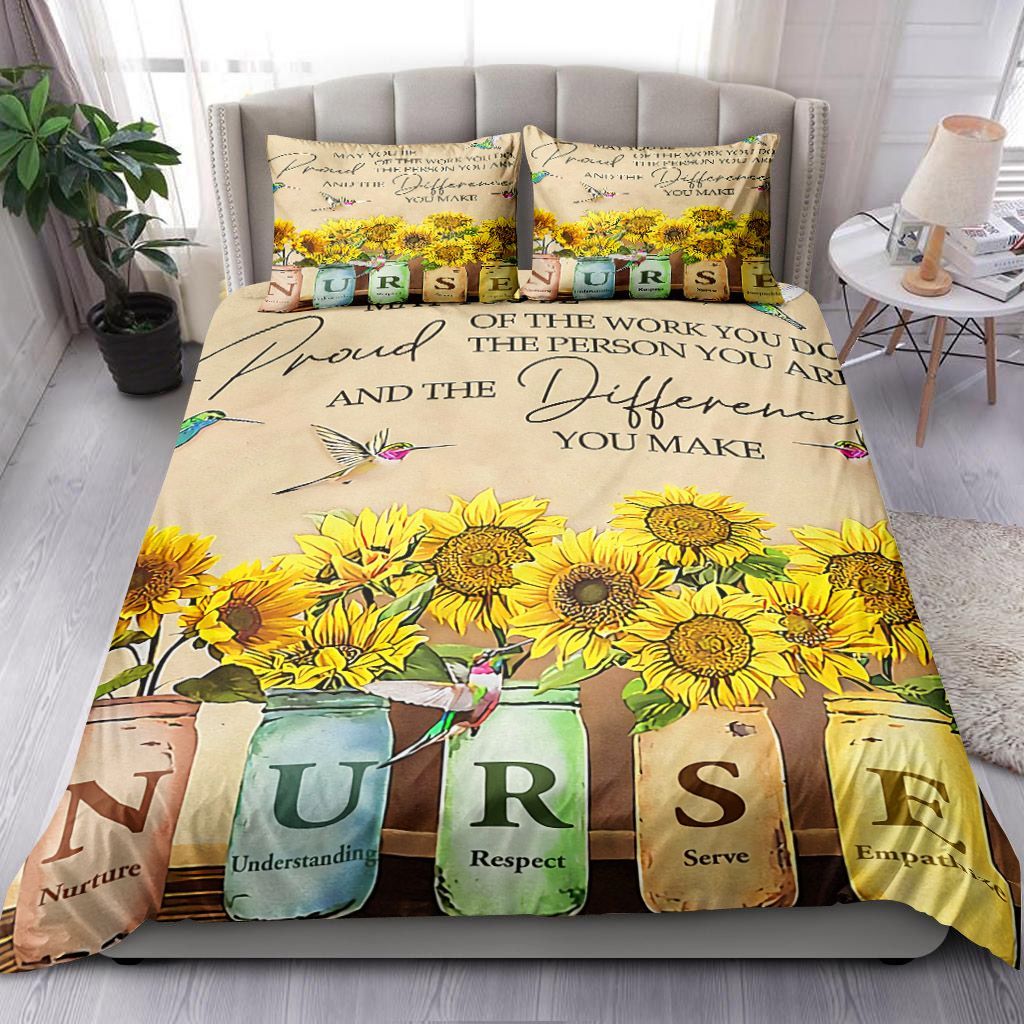 Nurse May You Be Proud Of The Work You Do Bedding Set