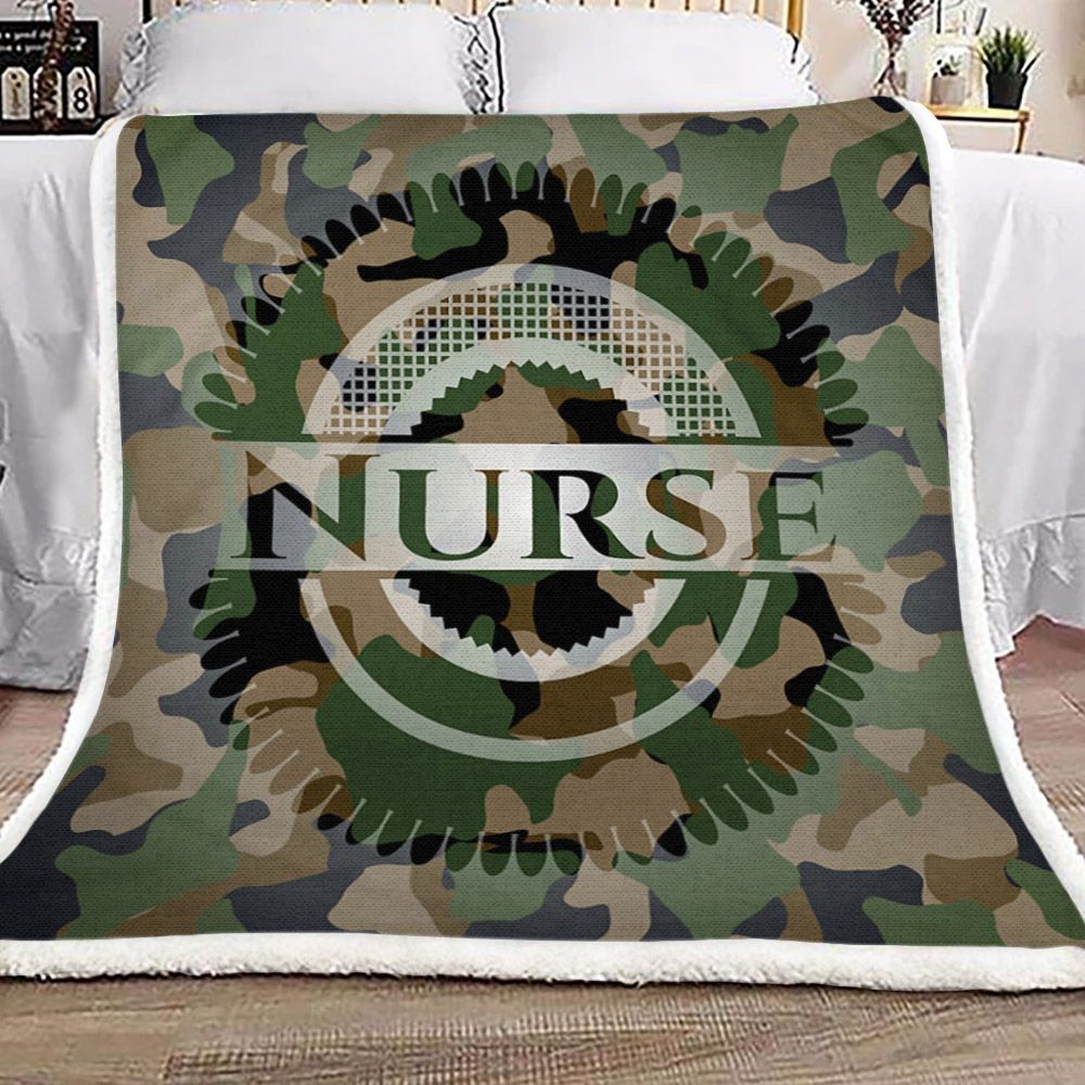 Nurse Sherpa Fleece Blanket