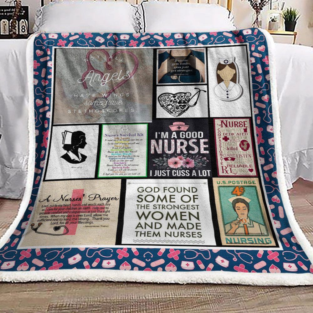 Nurse Sherpa Fleece Blanket