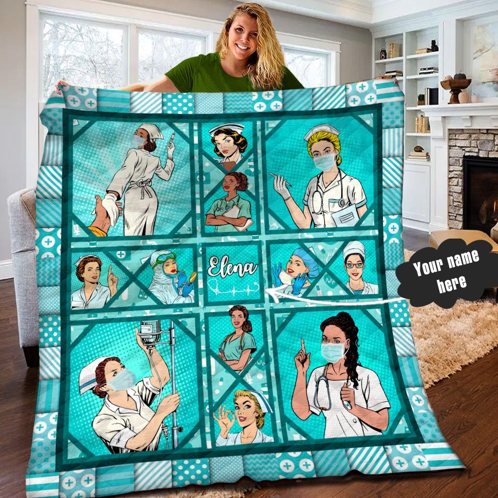 Nurse Personalized Quilt Blanket LML090605DT