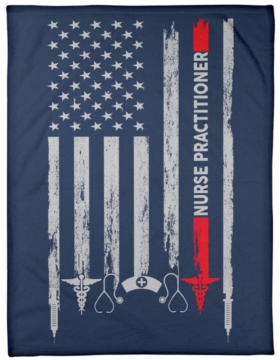 Nurse Practitioner Sherpa Fleece Blanket