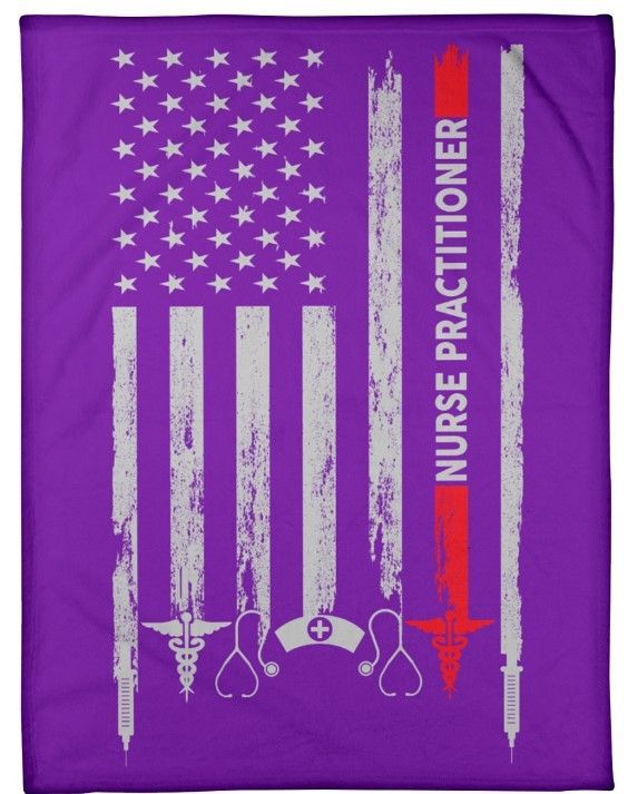 Nurse Practitioner Sherpa Fleece Blanket