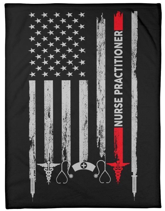 Nurse Practitioner Sherpa Fleece Blanket