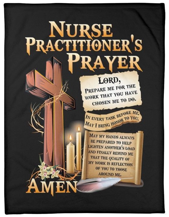 Nurse Practitioners Prayer Sherpa Fleece Blanket