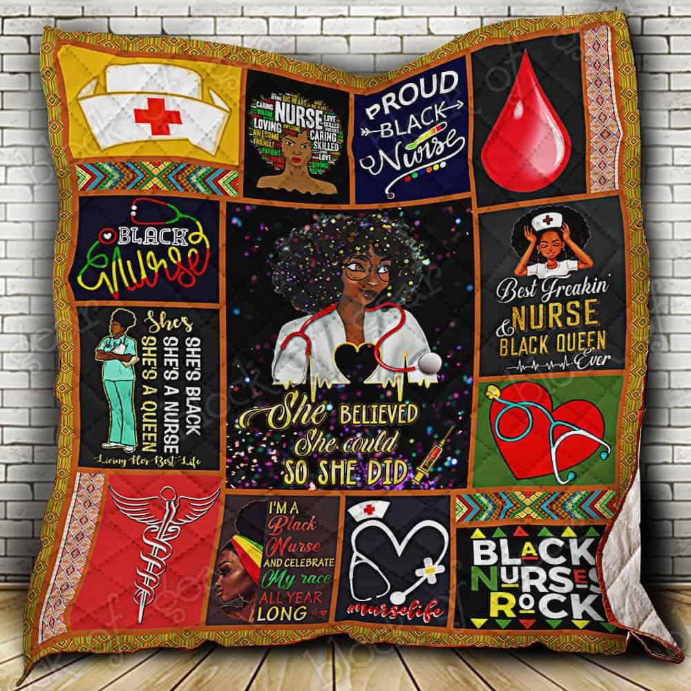 Nurse Proud To Be Black Nurse Quilt Blanket DHC3112456TD