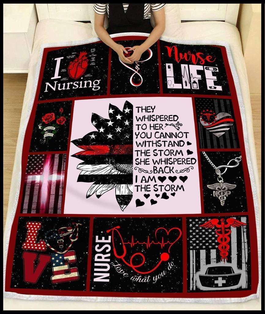 Nurse They Whisper Sherpa Fleece Blanket