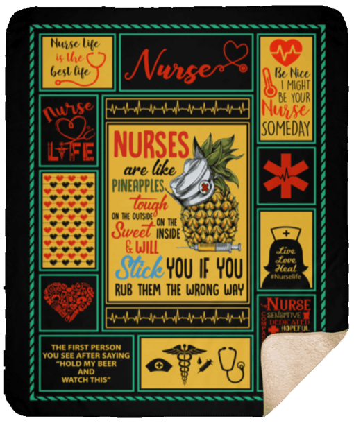 Nurses Sherpa Fleece Blanket