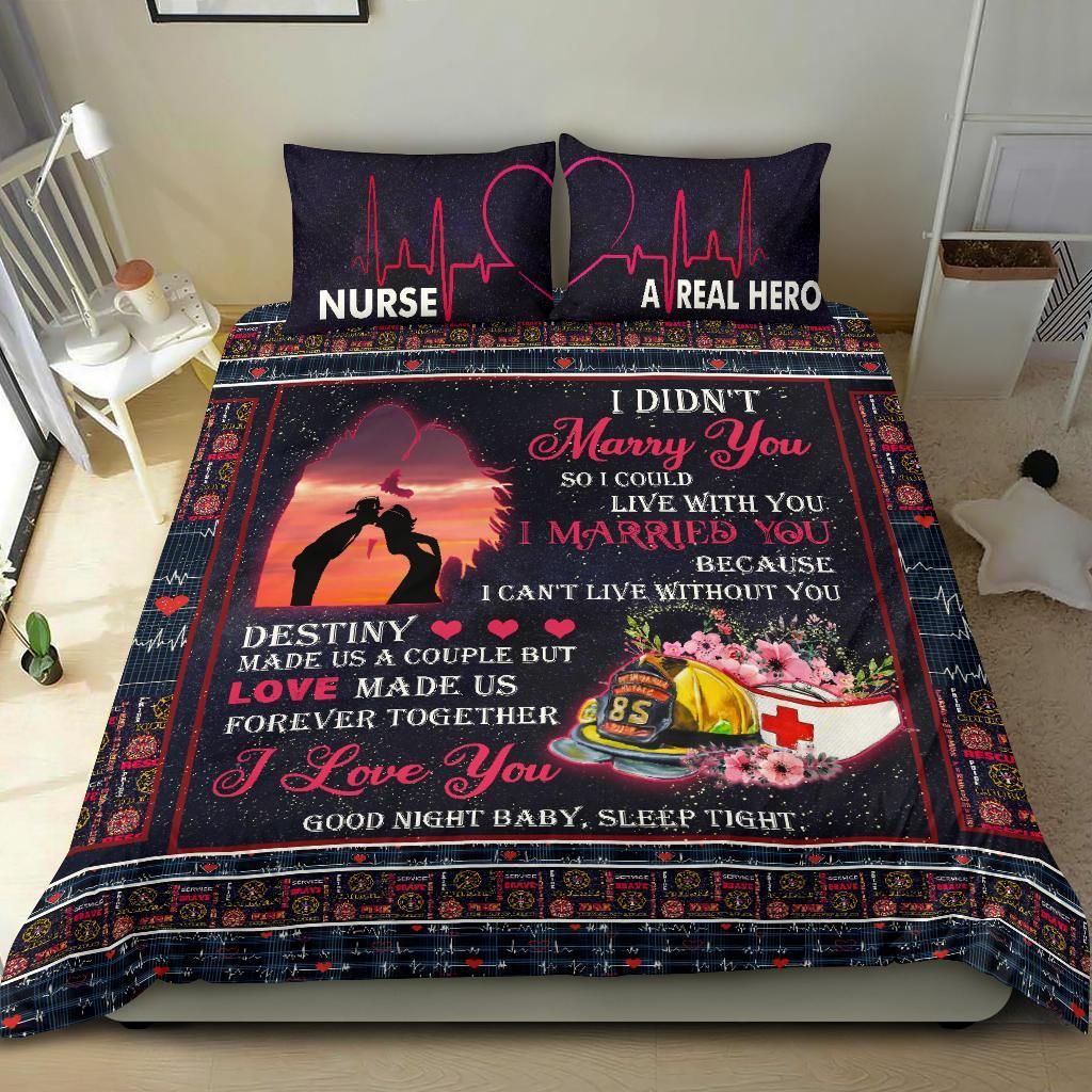 Nurses Firefighters Bedding Set