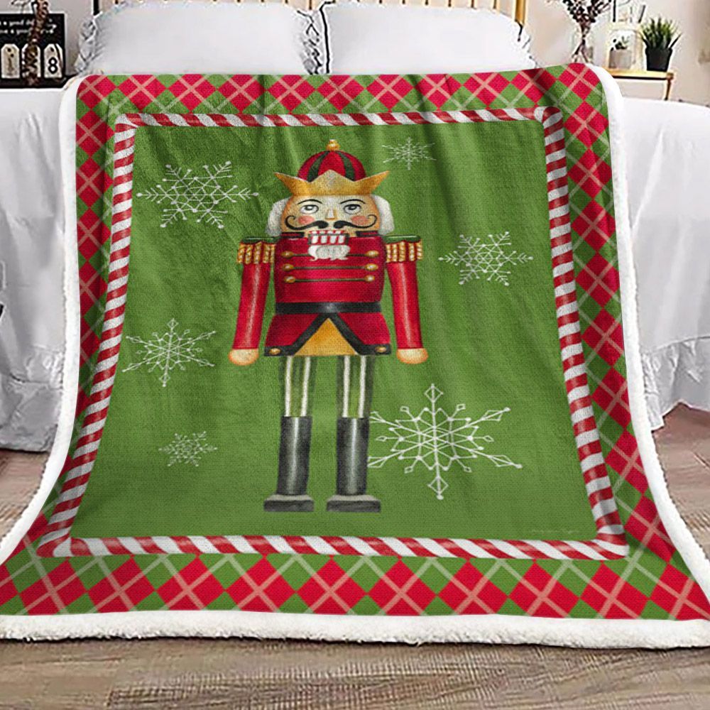 Nutcracker Christmas Sherpa Fleece Blanket