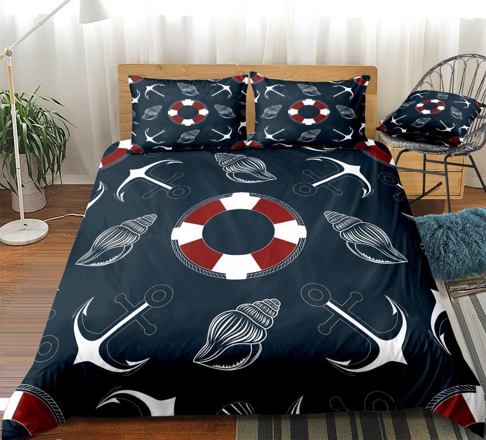 Ocean Anchor Seashell Bedding Set