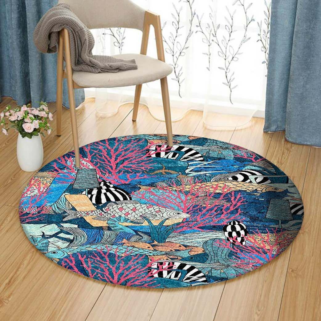 Ocean Round Carpet