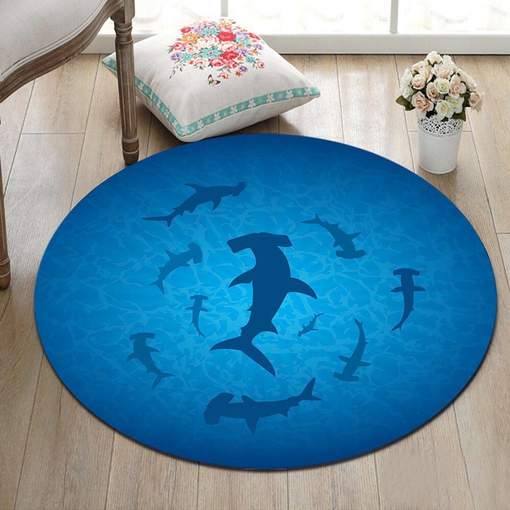 Ocean Fish Round Carpet