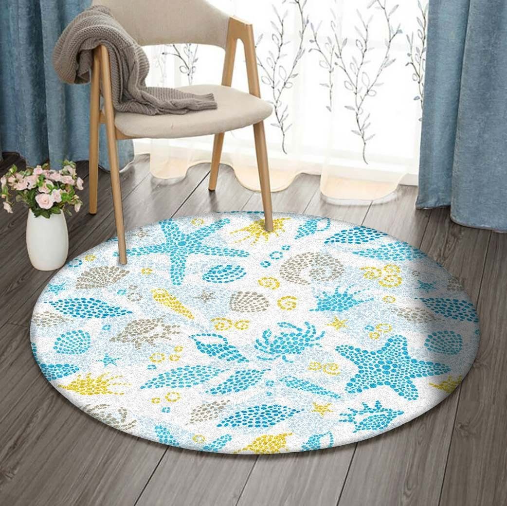 Ocean Round Carpet