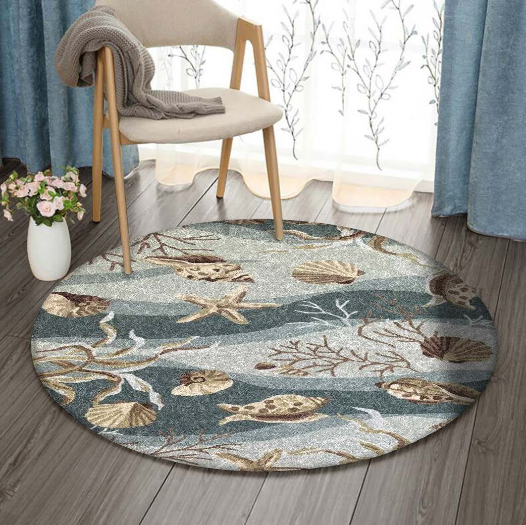 Ocean Round Carpet